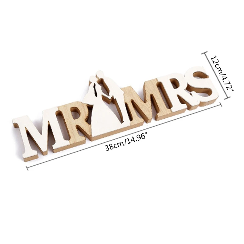 

Creative MR MRS Signs Couples Wooden Letter Alphabet Ornaments Wedding Party Home Decoration Photo Props