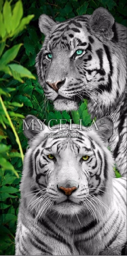 

Animal White Tiger Diamond Embroidery 5D DIY Diamond Painting Cross Stitch Picture Full square Diamond Mosaic Home Decor