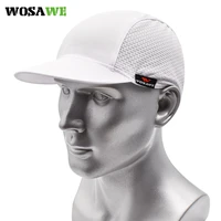wosawe men women cycling cap breathable mesh lightweight summmer bicycle hat outdoor sunhat quick drying black white