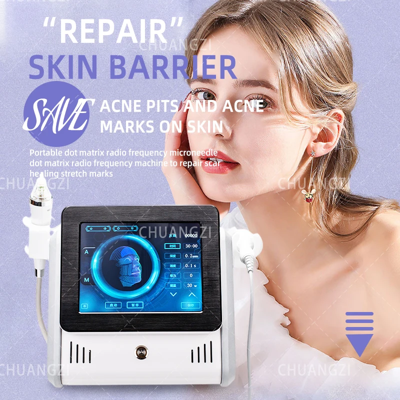 

Portable 2 in1 Microneedle Fractional Cold Hammer Stretch Mark Scar Acne Remove Face Lifting Body Tighten R/F Machine