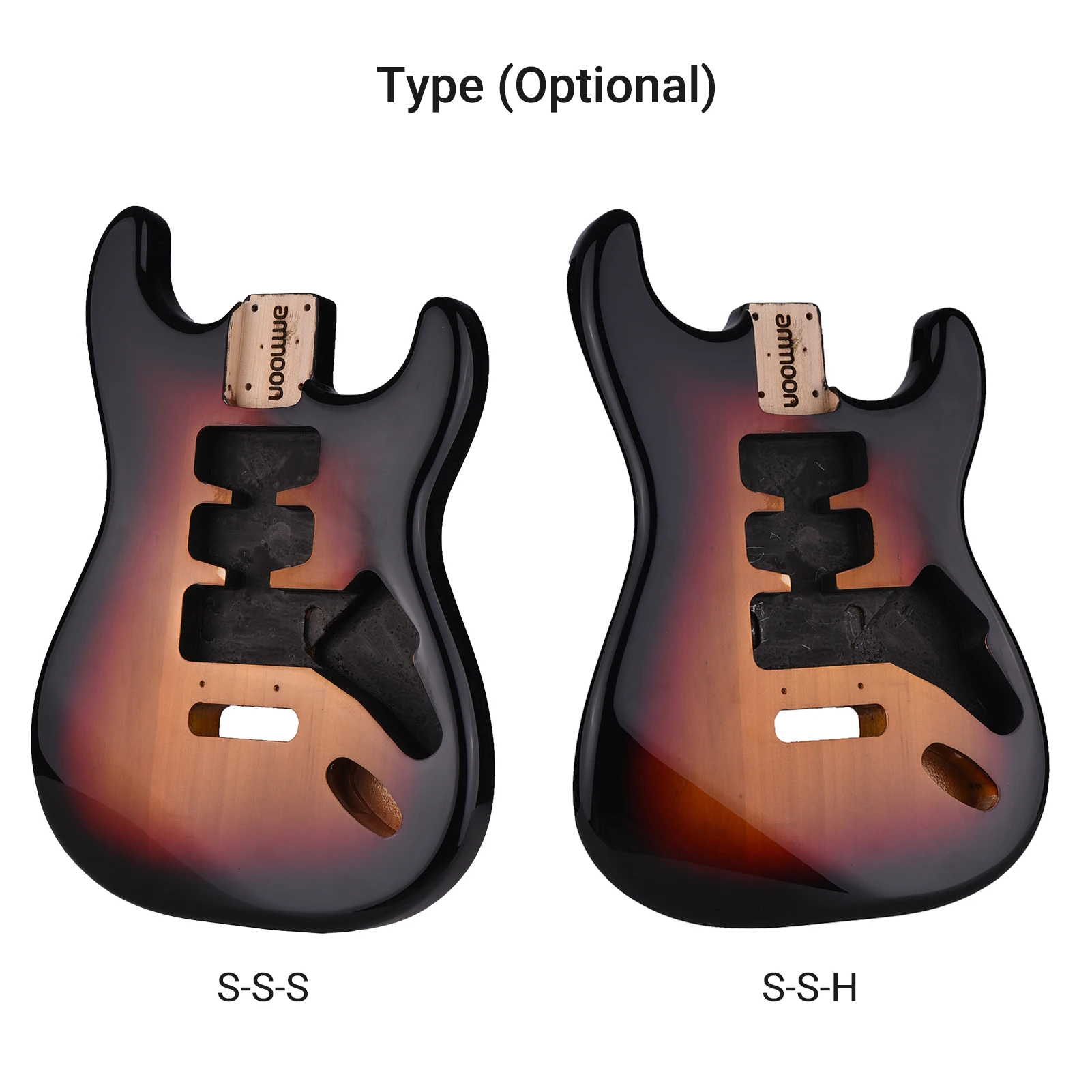 

ammoon Electric Guitar Body Unfinished Guitar Body Alder Wood Blank Guitar Barrel Electric Guitars DIY Parts ST Electric Guitar