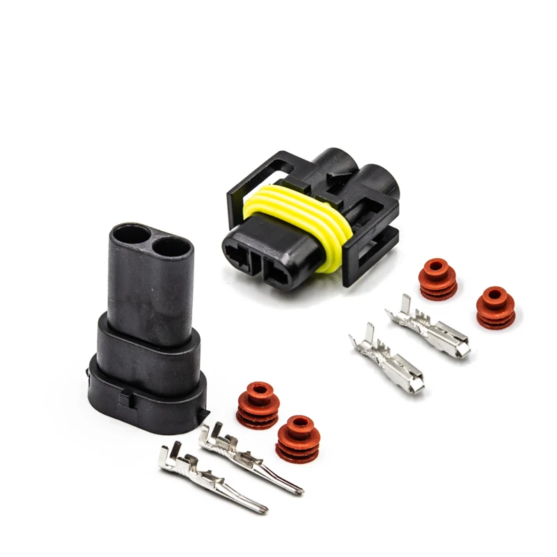 5 комплектов Delphi 2 Pin автомобильного Водонепроницаемый Женский Мужской Разъем