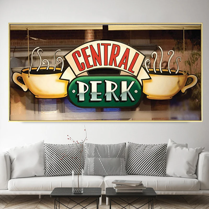 

Central Perk Cafe Canvas Painting Friends TV Show Posters and Prints Scandinavian Wall Art Picture Cuadros for Living Room Decor
