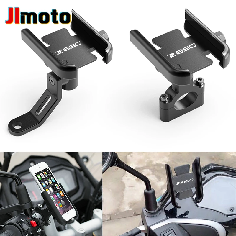 

С логотипом «Z650» для KAWASAKI z650 Z 650 2017 2018 2019 2020, держатель для руля мотоцикла с ЧПУ, держатель для GPS, Кронштейн-подставка