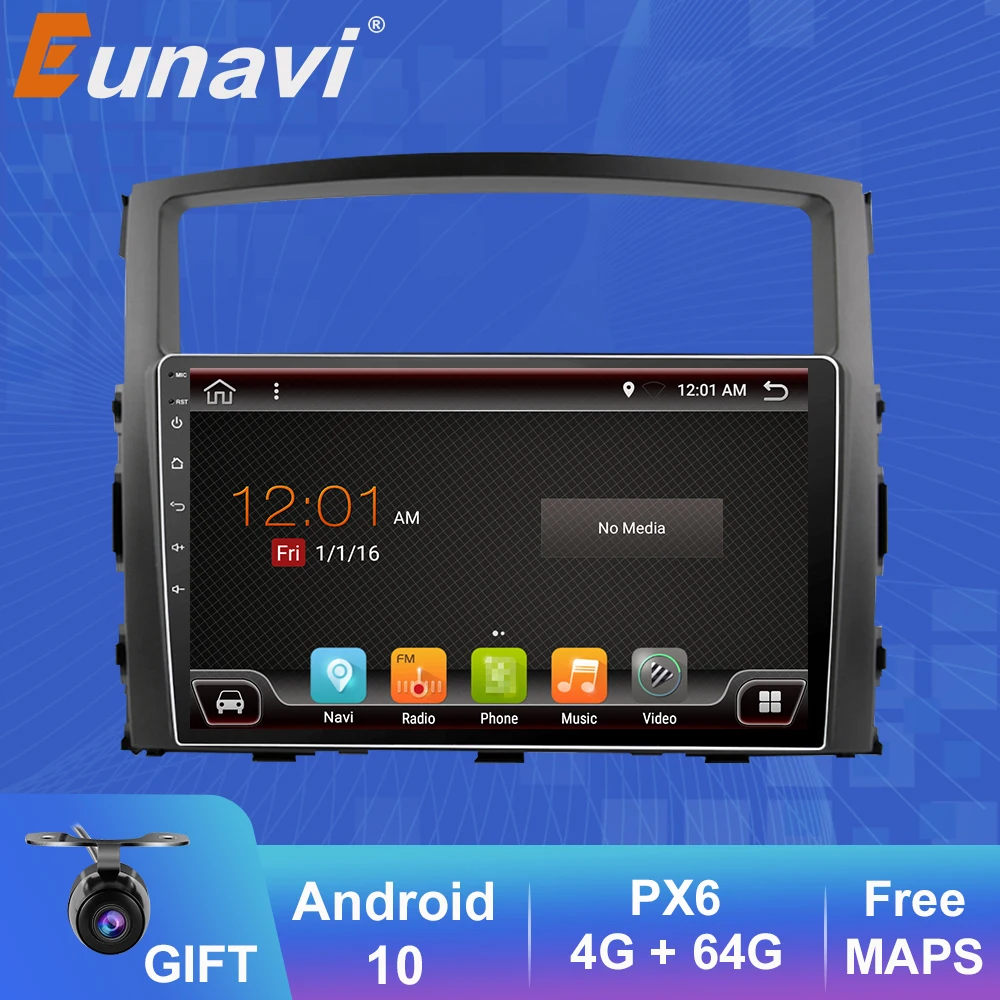 Eunavi 2 Din Car Radio For Mitsubishi Pajero 2006-2014 Multimedia Video Player Unit System 9'' Screen 4G Audio GPS Android 10 Eunavi 2 Din Car Radio For Mitsubishi Pajero 2006-2014 Multimedia Video Player Unit System 9'' Screen 4G Audio GPS Android 10