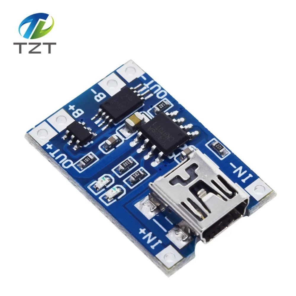 TZT тип-c/Micro USB 5V 1A 18650 TP4056 модуль зарядного устройства литиевой батареи зарядная плата с защитой двойные функции 1A li-ion