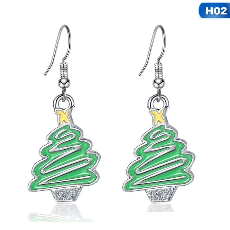 

Santa Claus Christmas Earrings Deer Christmas Tree Ear Jewelry Accessories Lovely Xmas Gifts For Women Girls