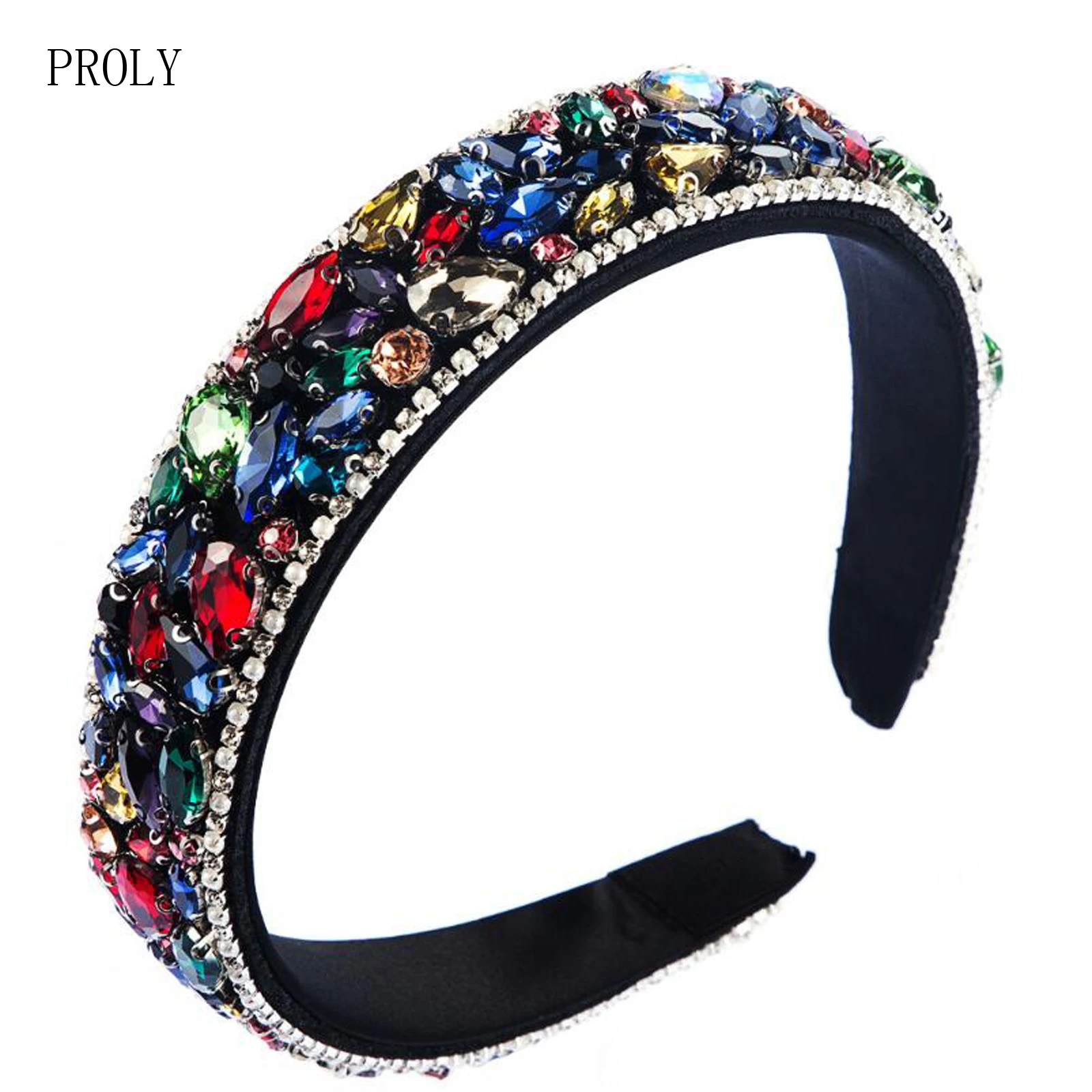 Повязка на голову женская со стеклянными бусинами и жемчугом| |