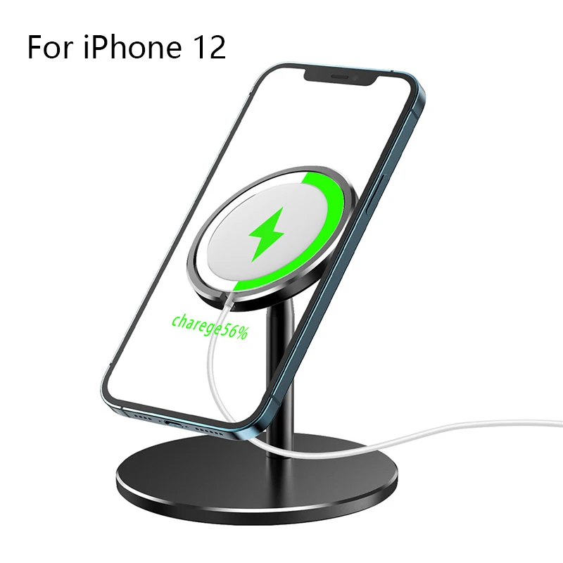 

For MagSafe Charger Magnetic Folding Phone Holder For iPhone 12 Pro Max Wireless Charging Magnet Bracket 360 Degree Movie Stand