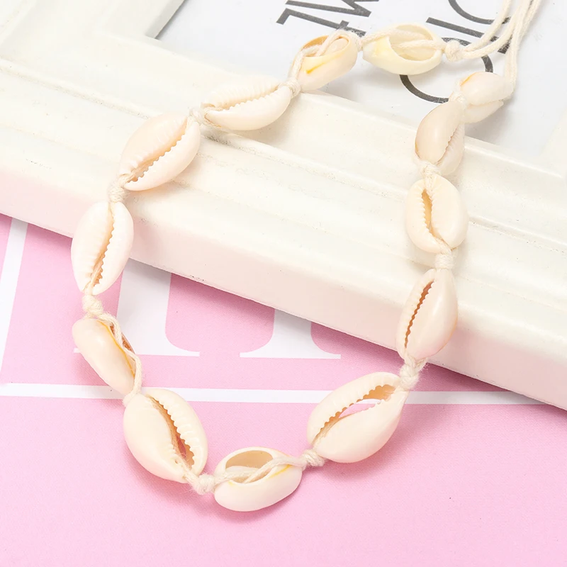 Новое ожерелье Cowrie из ракушек чокер натуральных морских для океана пляжа