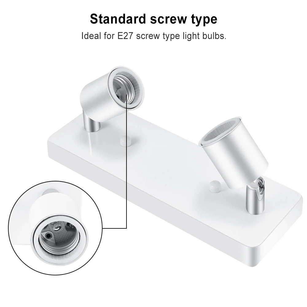 $11.25 Modern Fashion 2 Lights Art Loft Ceiling Lamp Holder Wall Kitchen E27 Bulb Holder Lighting Fixture For Living Room Bar (no bulb)