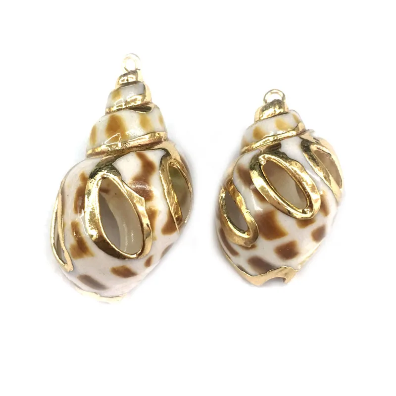 Летний Пляжный браслет из прородного белого камня в виде ракушки ожерелье с