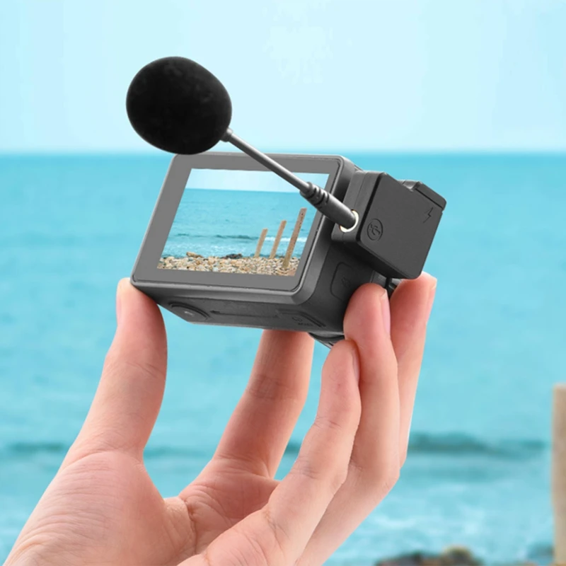

for OSMO Action Microphone 3.5mm/USB-Cc Adapter Audio External Mic Mount for TRS Plug for Osmo Action Accessories