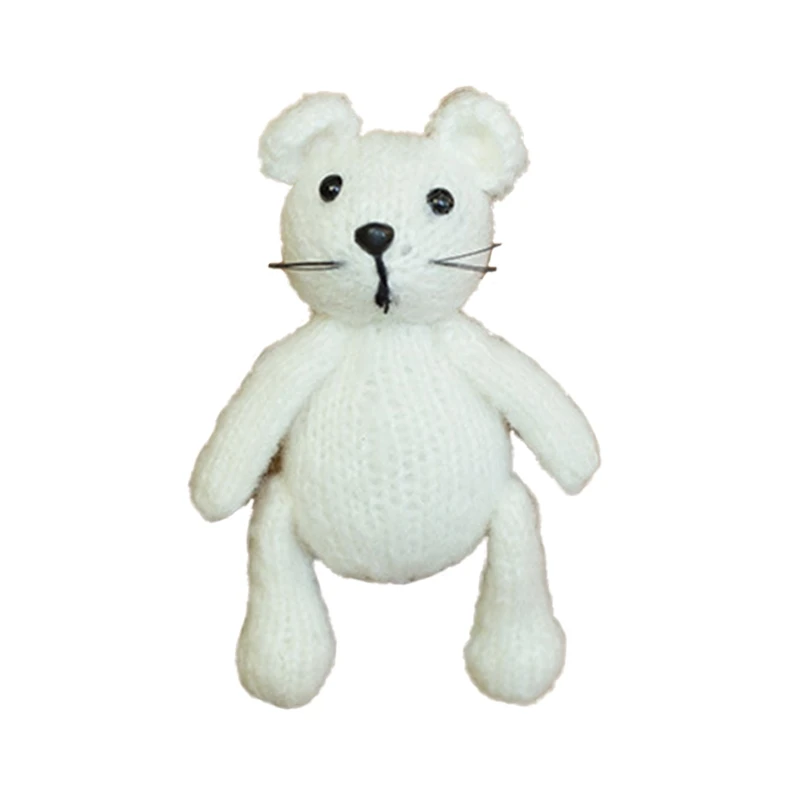 

Baby Newborn Photography Props Knitting Mouse Doll Infant Photo Shooting Decor J2HD