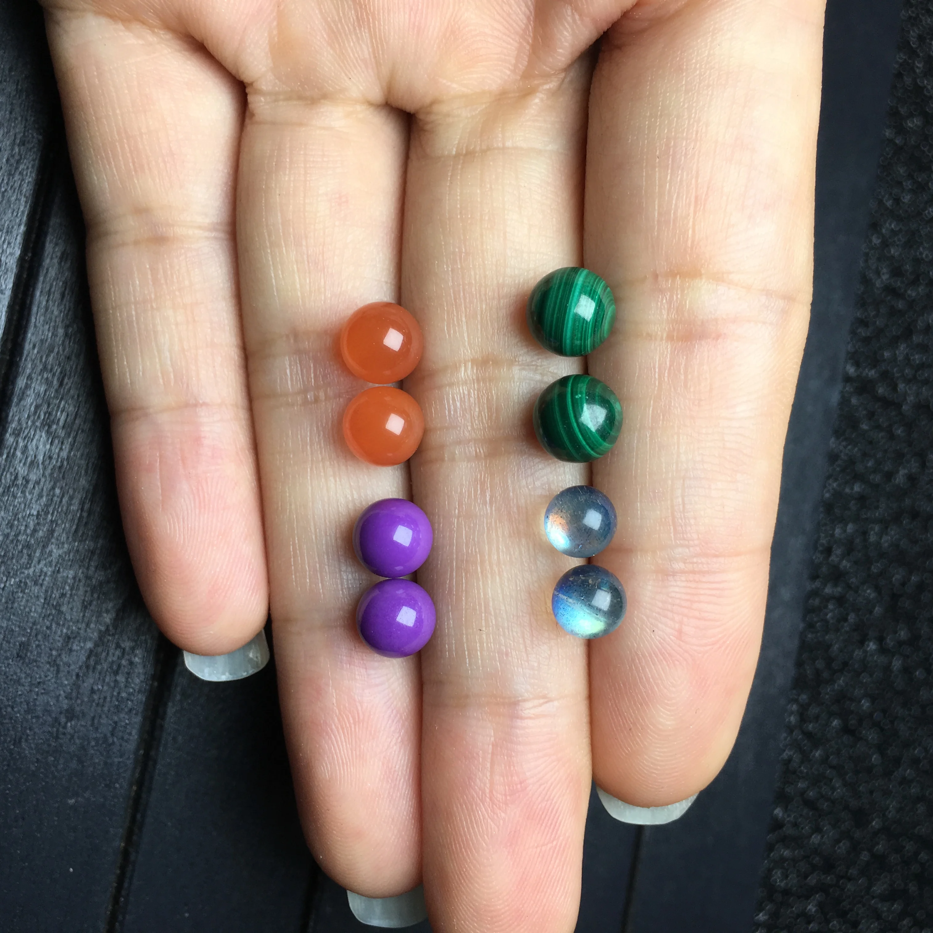 Заводская цена драгоценный камень антикварные серьги-гвоздики комбо подарочный