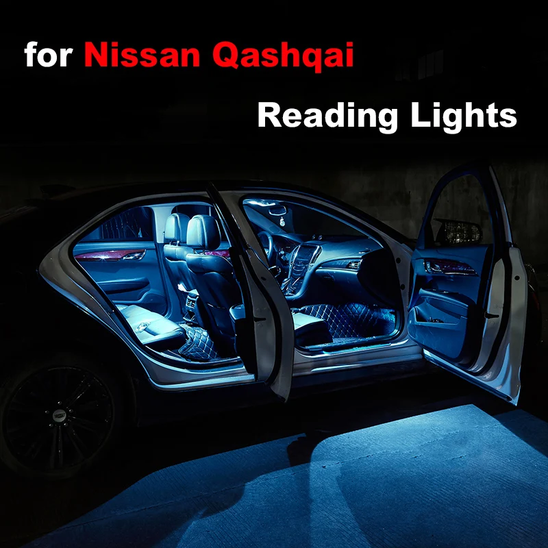 

Perfect Canbus LED Bulb Interior Reading Map Dome + License Plate Kit For 2007-2021 Nissan Qashqai J10 J11 Semaphore Trunk Lamp