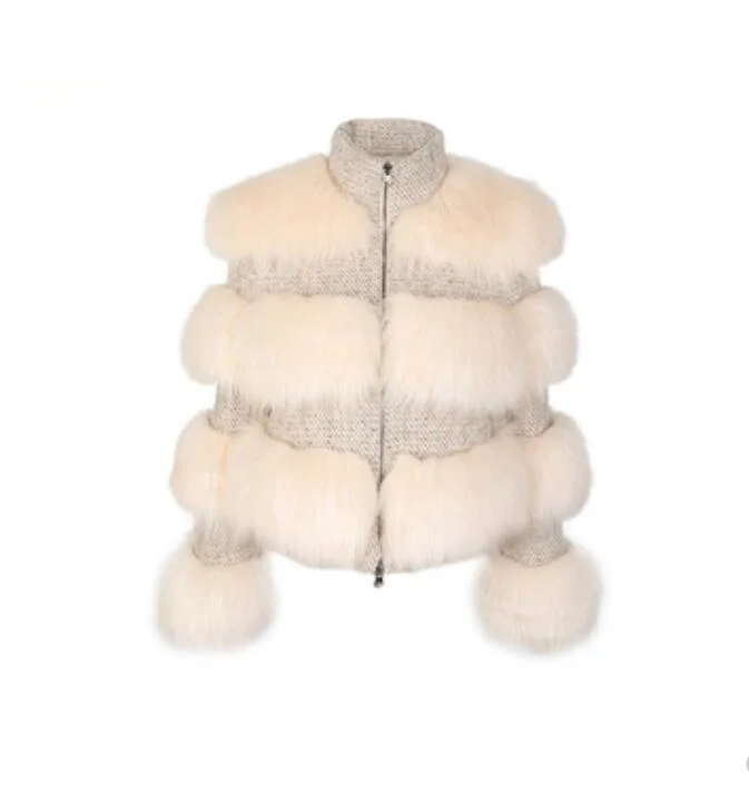 Furry Cute Woman Fake Fur Jacket Plus Size Fur Coat Jacket Brand Short Fur Coat Winter Fashion Women Faux Fox Fur Coat