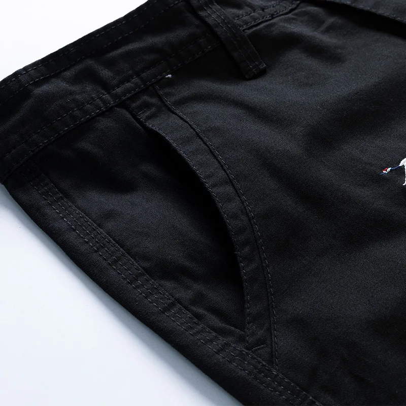 Шорты карго мужские повседневные хлопок стиль милитари до щиколотки штаны для