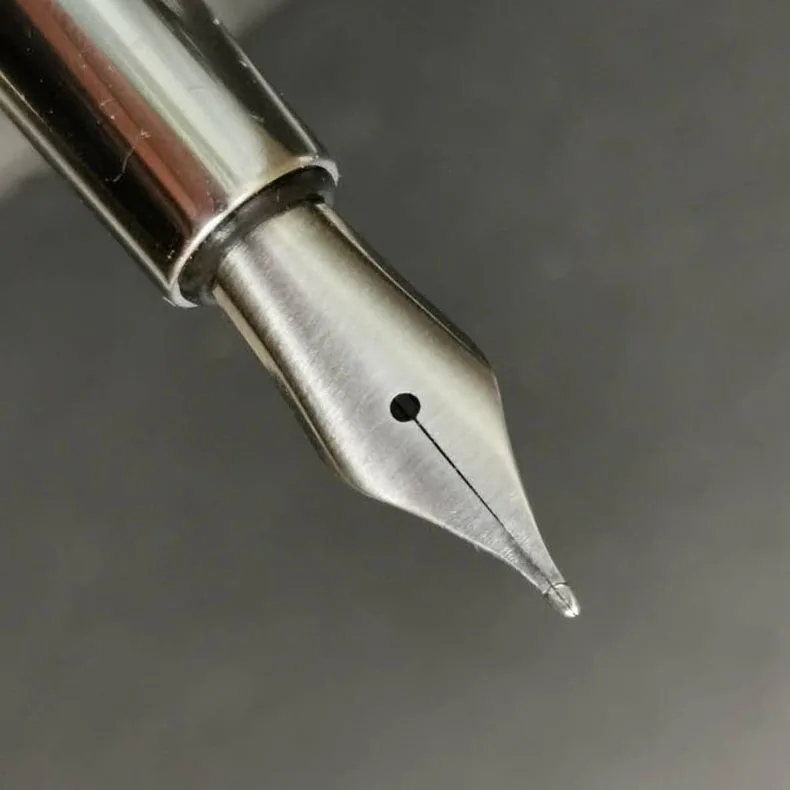 Целлулоида авторучка чернилами ручной шлифовальный перо 0 8 мм мягкий Серебряный