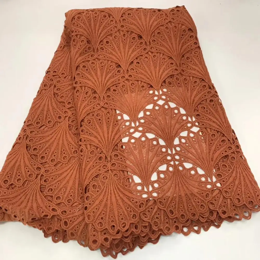 Гипюровая кружевная ткань африканская хорошее качество белый шнур