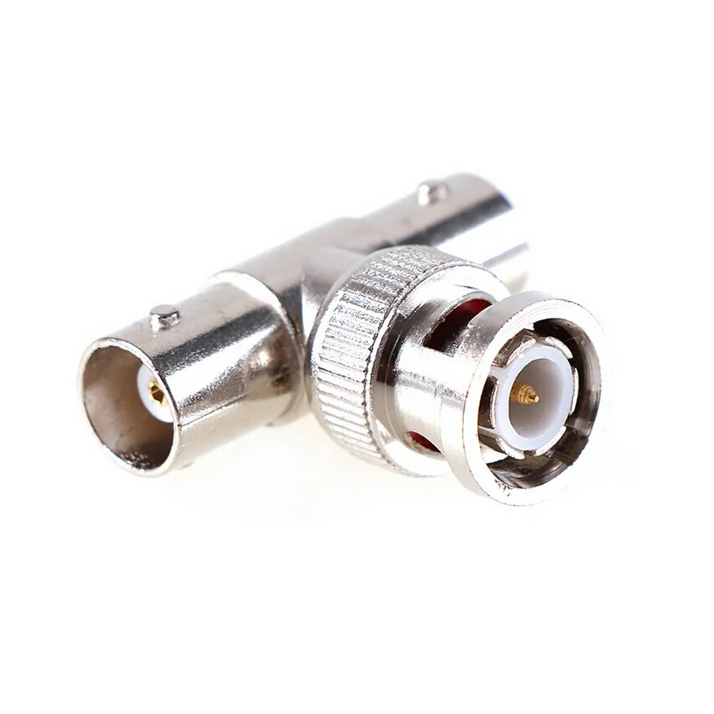 

AHCVBIVN 10Pcs/lot Coaxial T Connector 1 Male to 2 Female Coupler 3 Way BNC Connector For CCTV Camera