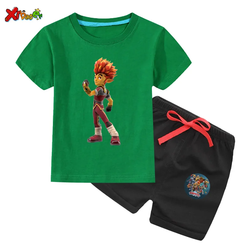 Детский комплект одежды для мальчиков 2020 летняя мультяшная детская футболка