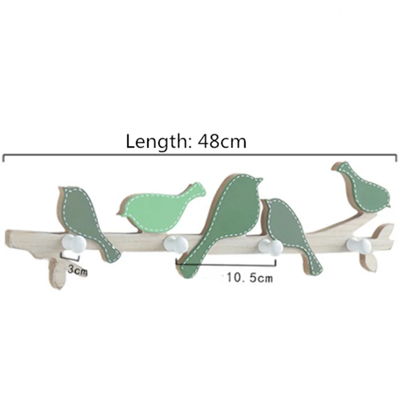 Деревянные крючки для одежды домашние декоративные в форме птицы вешалка