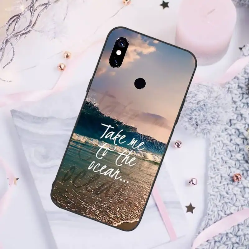 

ocean wallpaper with quote Phone Case For Xiaomi Redmi 7 8 9t a3Pro 9se k20 mi8 max3 lite 9 note 9s 10 pro