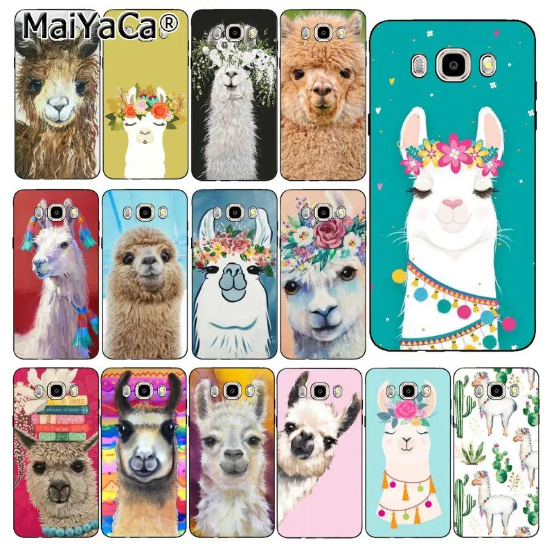 MaiYaCa милые животные Альпака лама чехол для телефона Samsung Galaxy J7 J6 J8 J4 J4Plus DUO J7NEO J2