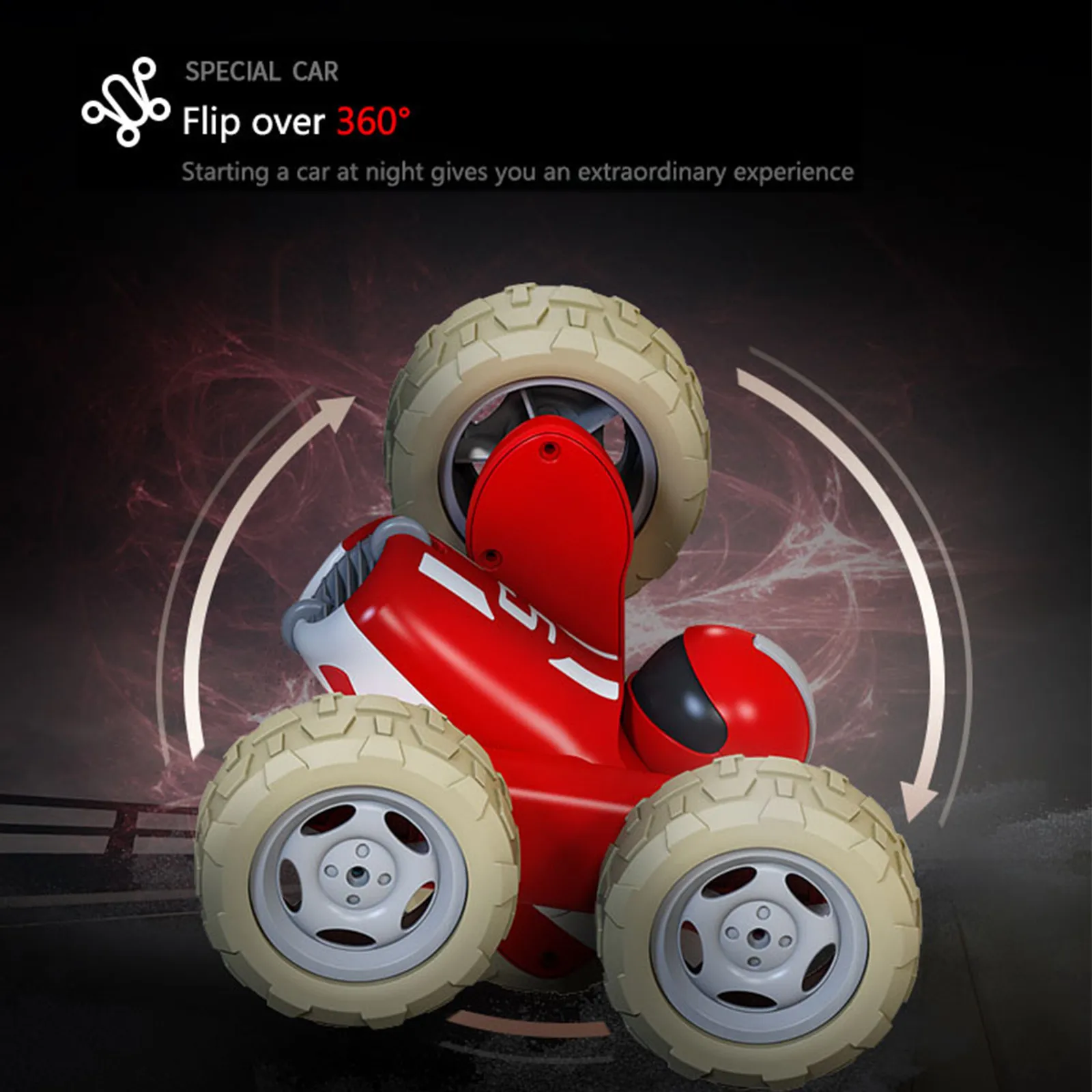 

Colorful Lights Tumbling Stunt Remote Control Car 4WD Drift Off-Road Vehicle High-Speed Drift Electric Boy Children Toy Car