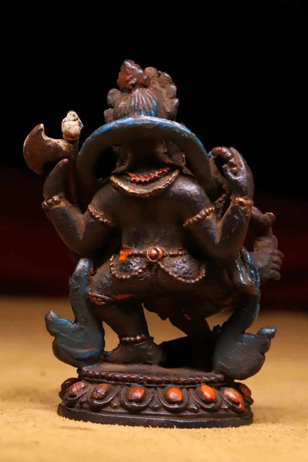 wedding decoration Tibetan monastery collection of bronze hand-beating chiseling color painting Elephant statue | Дом и сад
