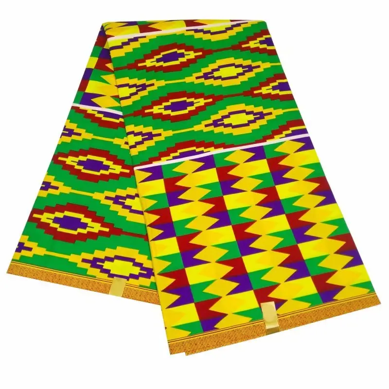 Не хлопковая ткань Африканская Анкара ткань текстиль KENTE африканская восковая ткань полиэстер ткань