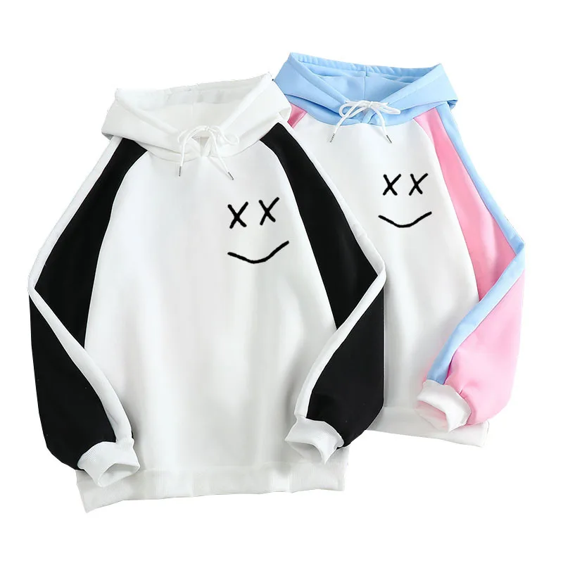 

Модная Толстовка в стиле K-POP для мужчин и женщин, Повседневная Свободная цветная Толстовка с принтом, уличная одежда в стиле хип-хоп унисекс,...