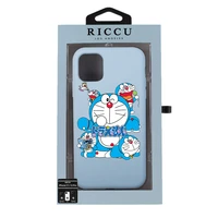 lovely chenel doraemon cat phone case for iphone 11 12 mini pro max 11 pro max x xr xs 8 7 6s candy blue silicone case