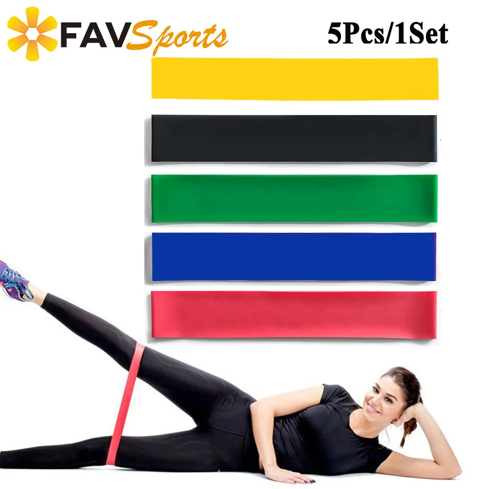 5 шт./компл. Резистентные ленты для йоги упражнения тренировки Кроссфит фитнес