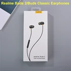 Оригинальные наушники Realme Buds 2 3,5 мм, басовая гарнитура для Narzo 20 30pro GT Neo 8 Q2i Q3i 7i, наушники-вкладыши, проводное управление с микрофоном