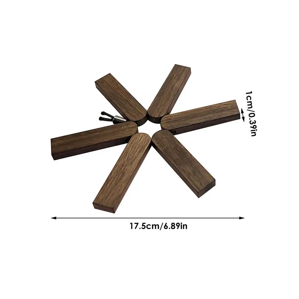 

Foldable wood tableware heat insulation mat hot pot cushion kitchen place dish bowl pot mat wooden tableware Insulation pads