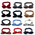 Повязка на голову женская в стиле бохо, с ушками и принтом