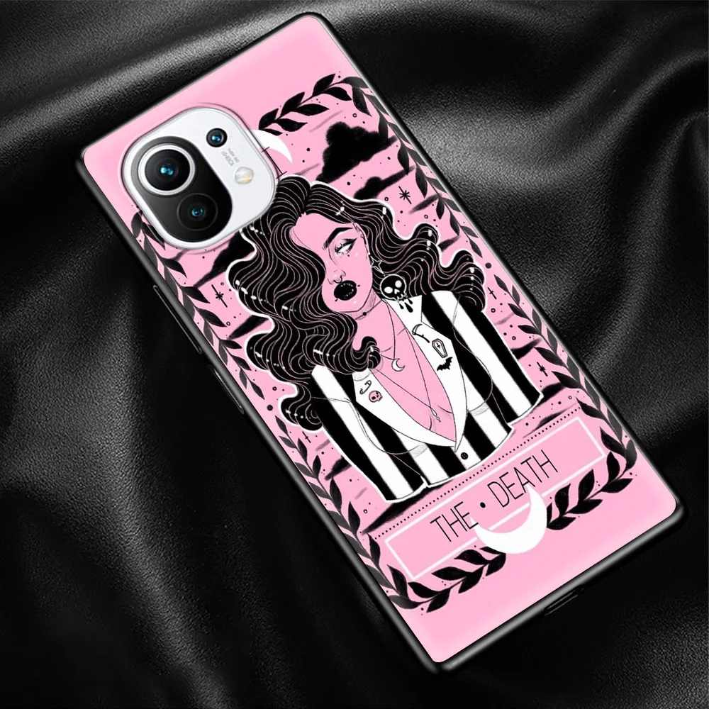

Cute Tarot Pink Smartphone Accessories Cover for Xiaomi Mi Poco X3 NFC M3 CC9 10T Lite 9T Note 10 Pro 10S Soft Case Shell
