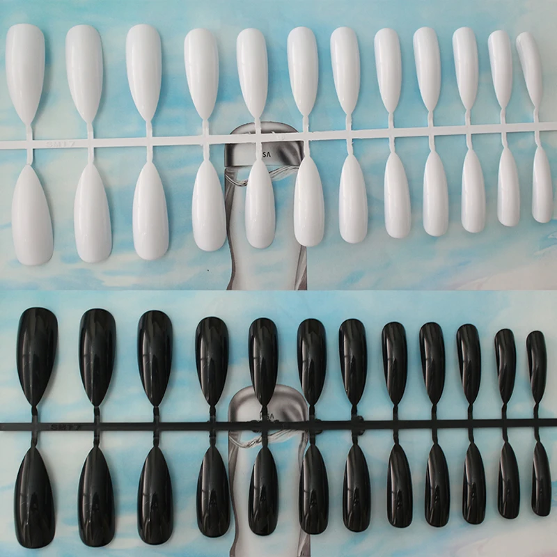 24 шт./компл. очень длинные острые ногти поддельные набор полное покрытие