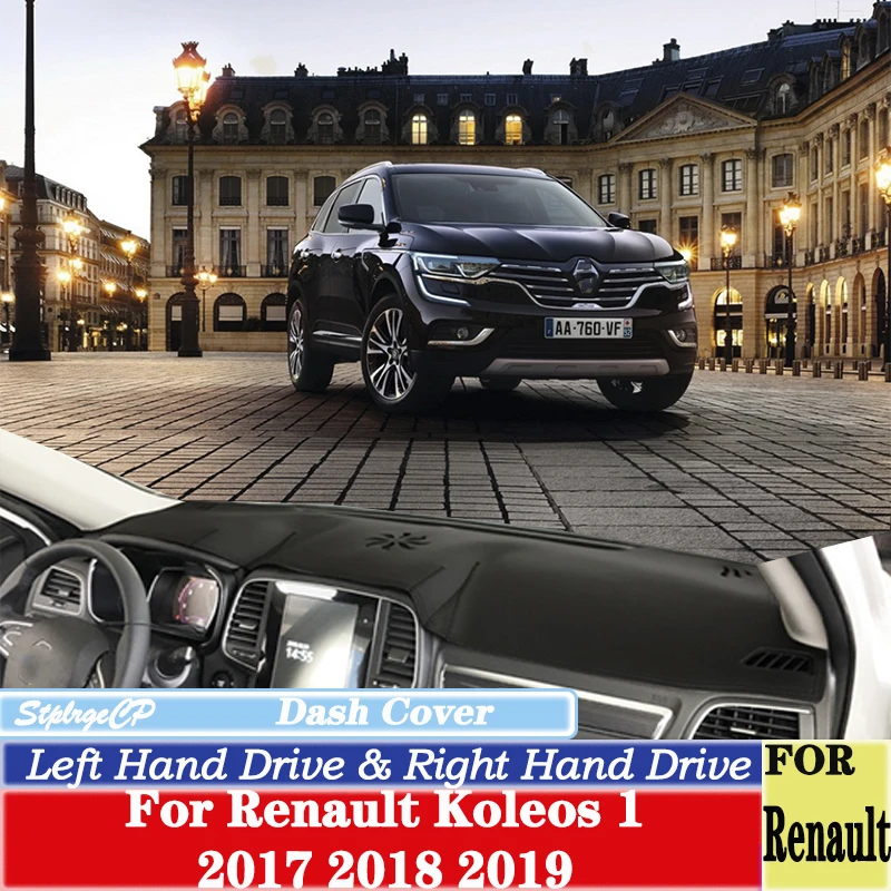 

High-quality leather instrument panel protection pad and light-proof pad for Renault Koleos 1 2017-2019 car styling accessories