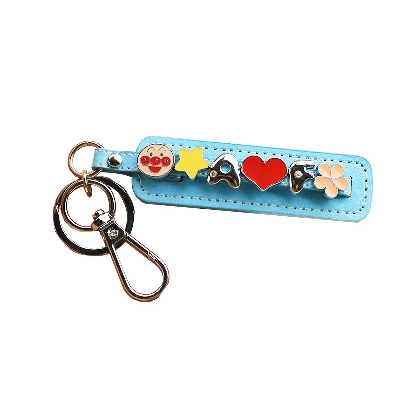 

New Lovely Cute Rainbow Key Chain Leather Strap Braided Rope Tassel Keychain for Women Girl Bell Star Lollipop Bag Accessories