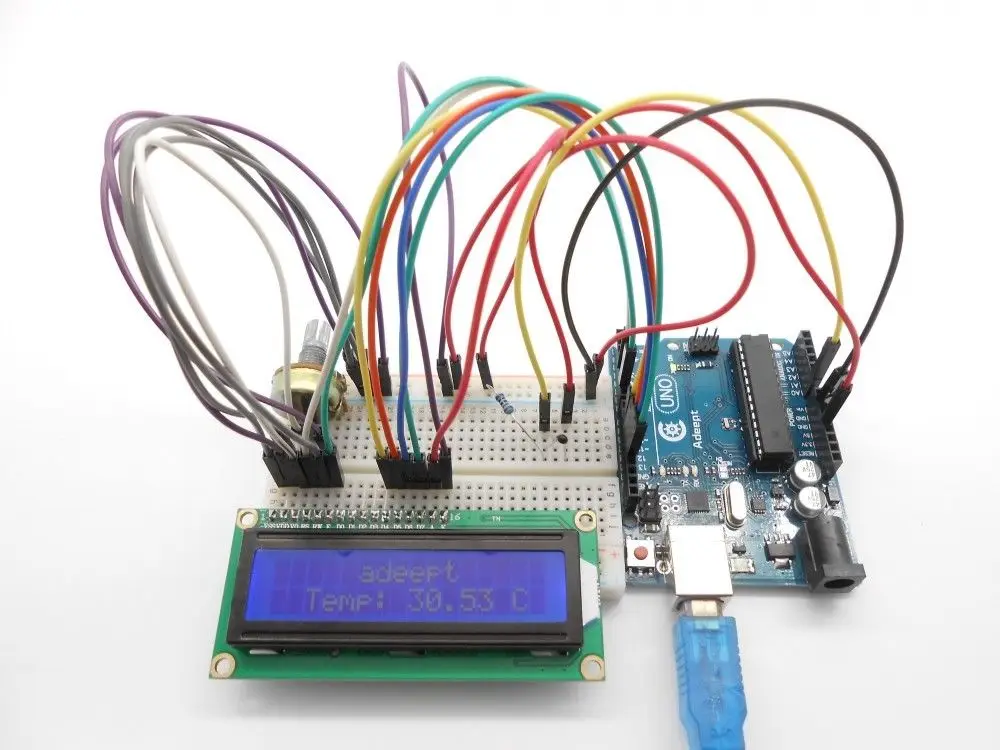 Adeept Project 1602 LCD для Arduino UNO R3 Mega2560 Nano Servo Relay стартовый комплект начинающих |