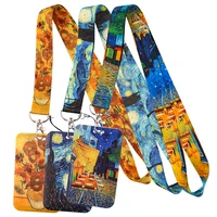 Van Gogh Art Vintage Lanyard For Keys Chain Credit card Cover Pass Mobile Phone Charm Neck Straps Badge Holder Accessories