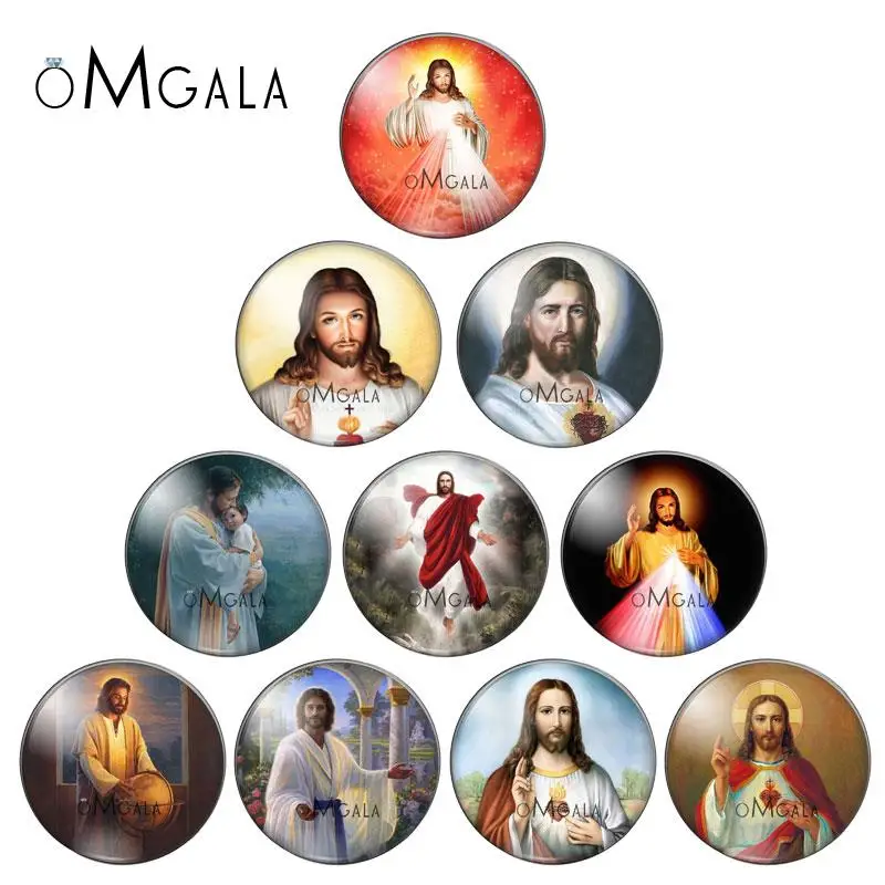 Картины с изображением Иисуса Бога 10 шт. мм/12 мм/14 мм/16 мм/18 мм/20 мм/25 мм Круглые