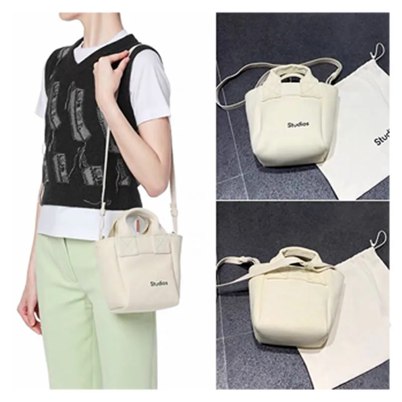 

108300 Mini Canvas Tote Bag Simple Commuter Carrying Tote Bag Luxury Designer Brand Fashion Classic Lady Convenient Handbag A3