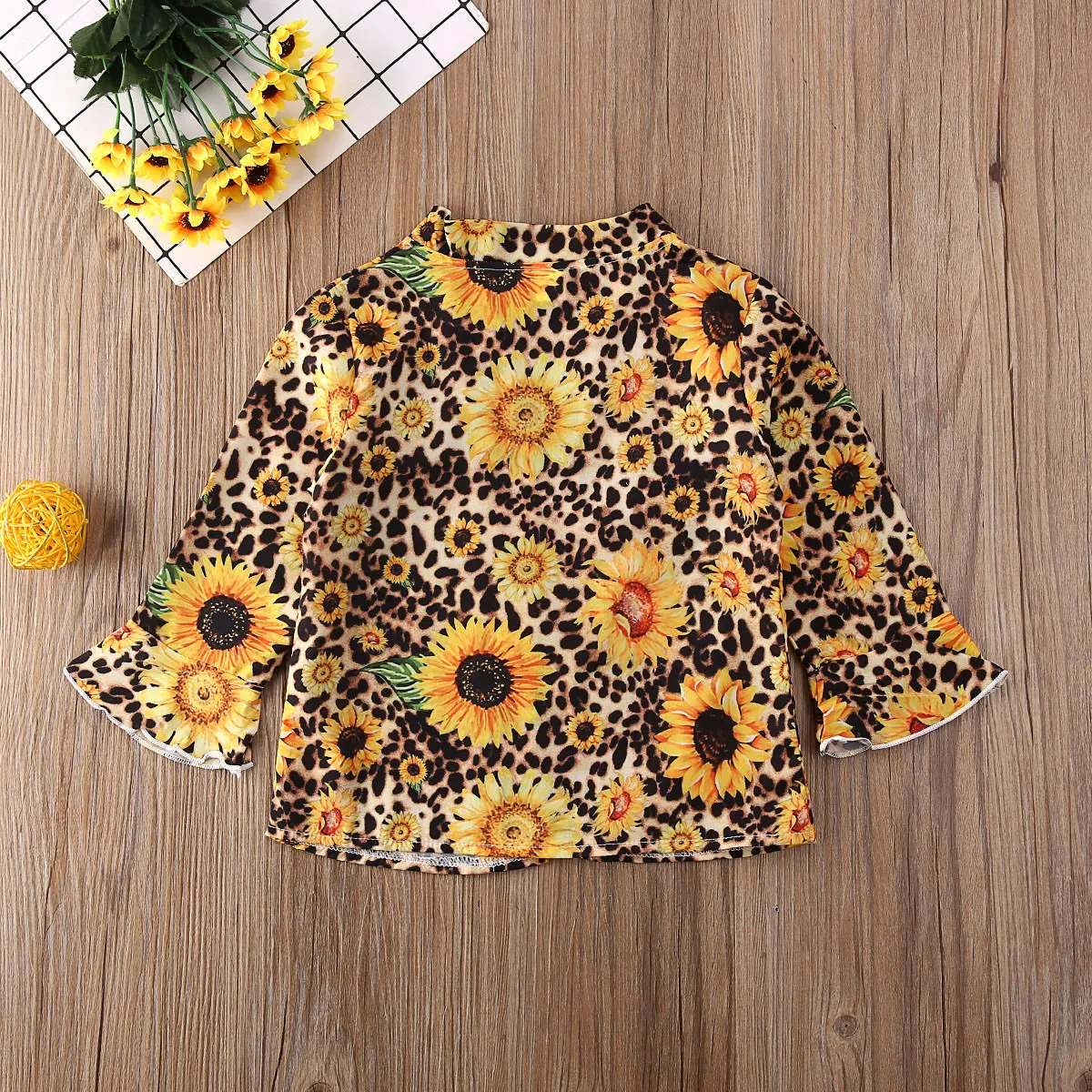 Модные детские блузки с цветочным принтом для маленьких девочек кардиган