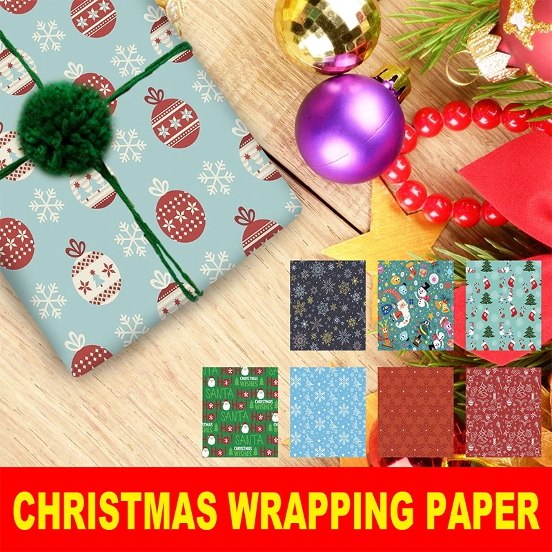 

10pcs Christmas Holiday Gift Paper Wedding Gift Wrapping Paper Decoration 70*50cm
