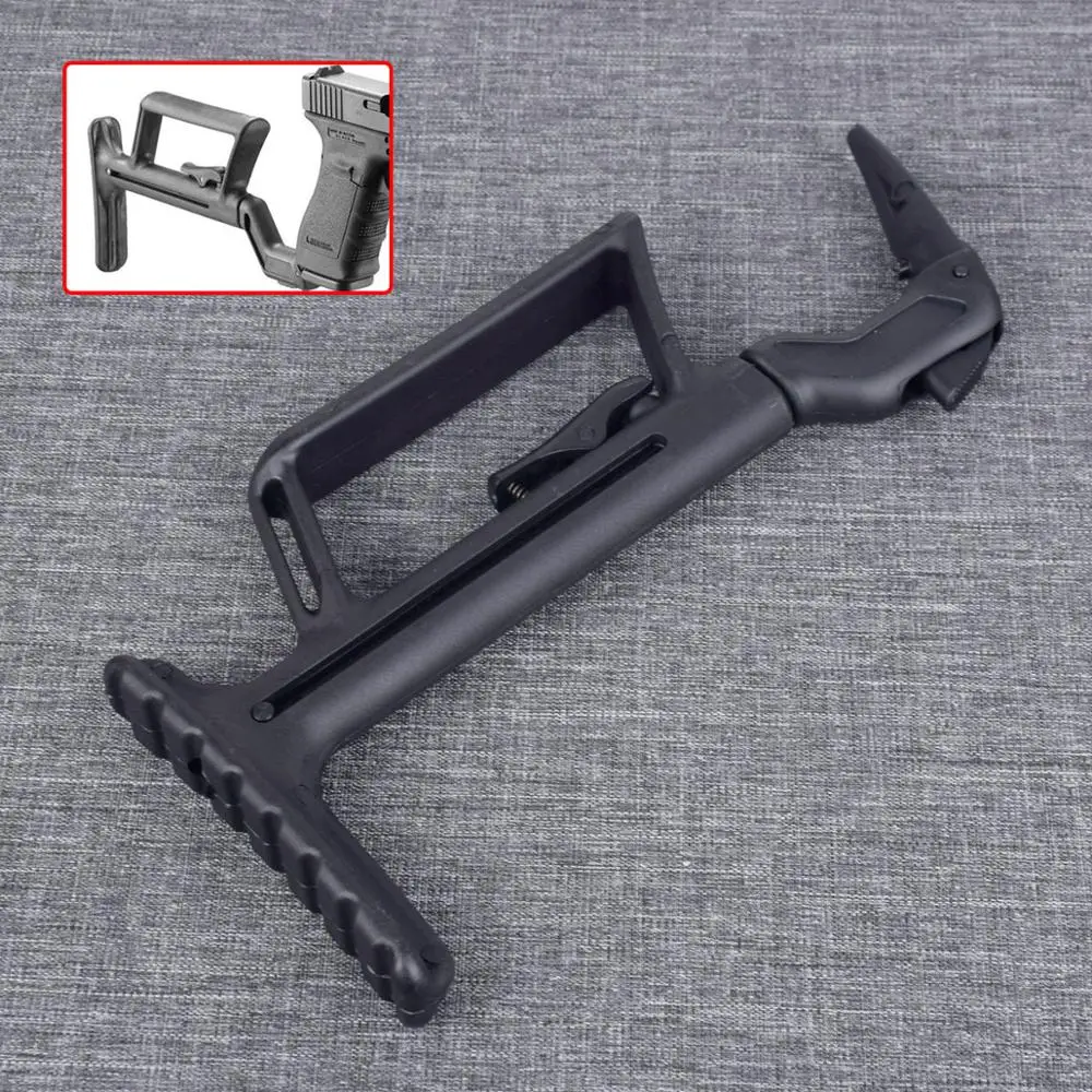 

Tactical Backing Support Auxiliary Adapter Conversion Stability Handle Support Buttstock For Glock17 18 19 22 34 Airsoft Carbine