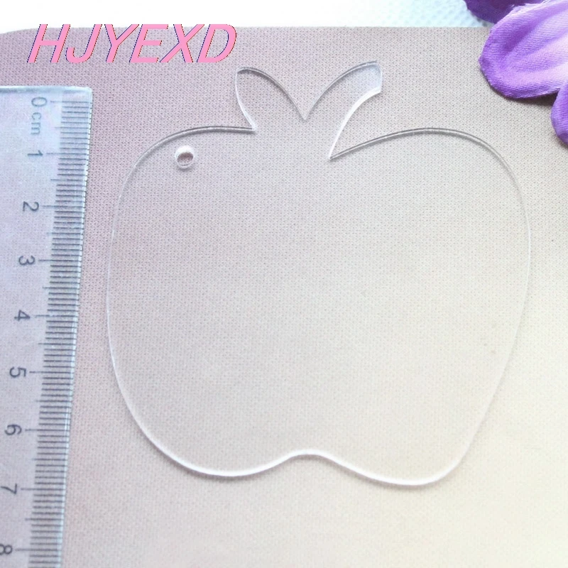 Пустой прозрачный акриловый брелок 76 мм с яблоком учитель яблока эргономичный